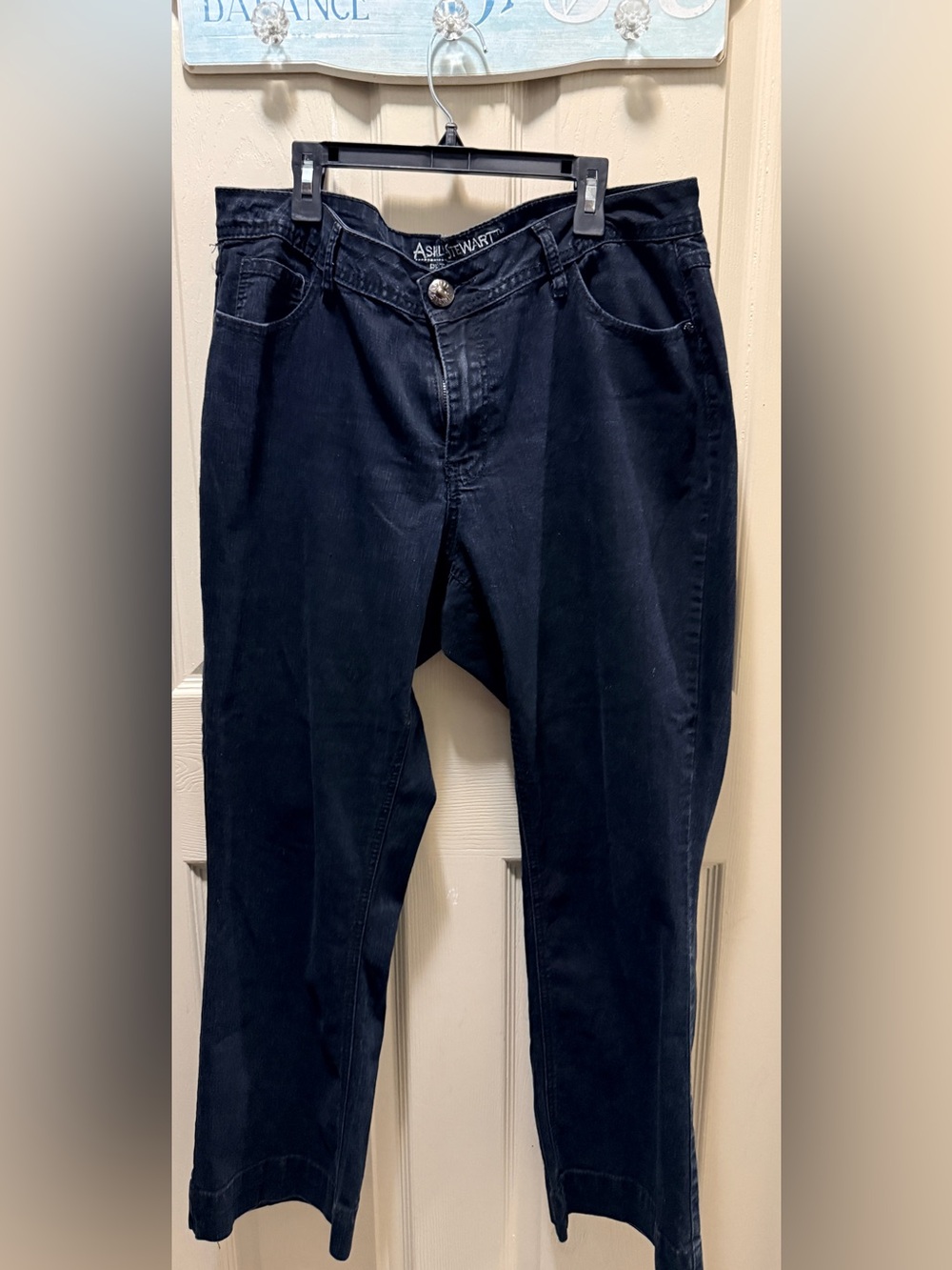 Ashley Stewart Navy Petite Bootcut Jeans